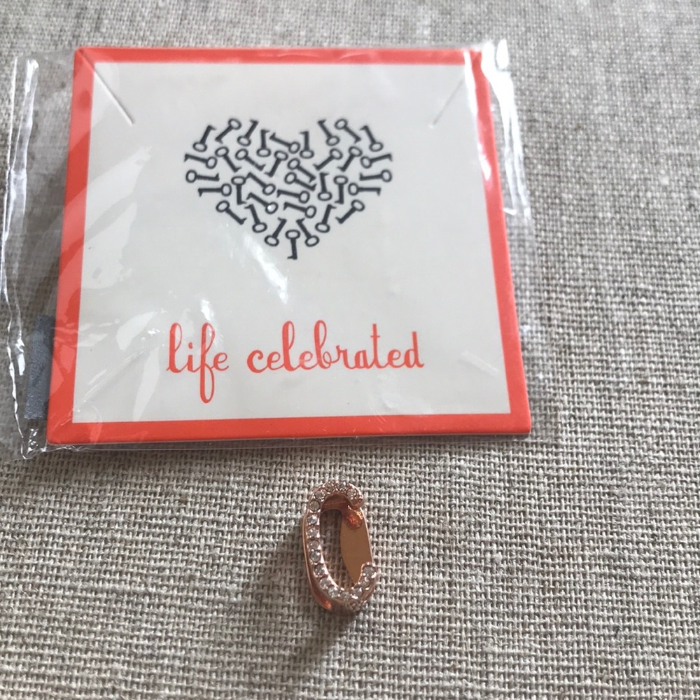 KEEP Collective Pave Rose Gold Letter C Charm